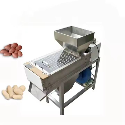 Small wet peanut peeler machine 0.75kw with skin collection for peanut products